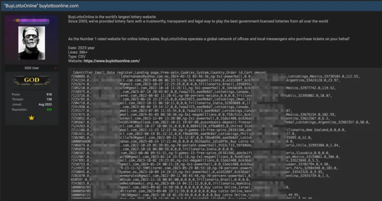 BuyLottoOnline Investigating Alleged Data Breach Involving 38,000 User Records
