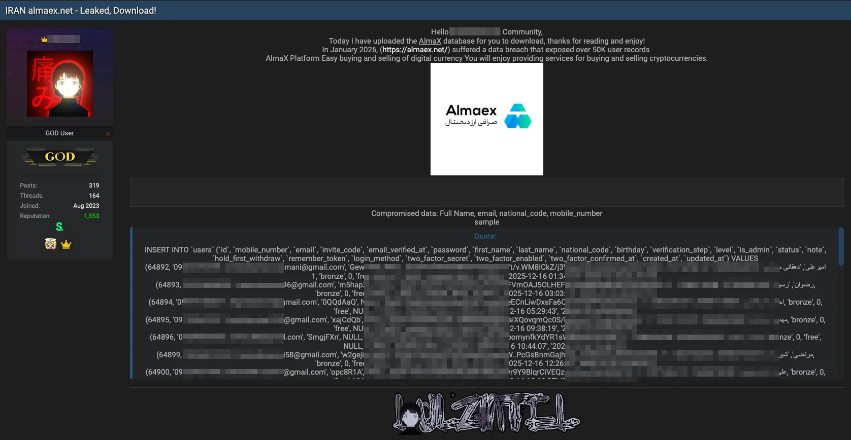 AlmaX Cryptocurrency Exchange Data Breach Exposes 50,000 User Records