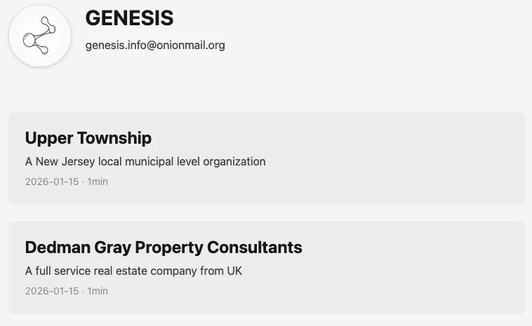 Genesis Ransomware Hits Upper Township and Dedman Gray