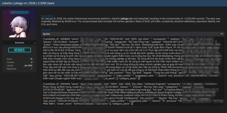 JobsGO Data Breach Exposes Over 2.3 Million User Records