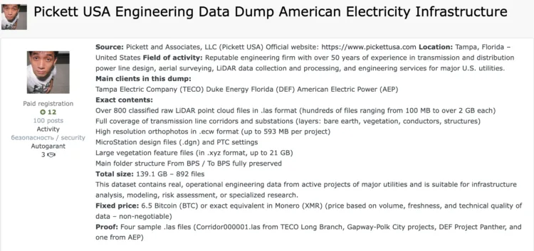 Pickett USA Data Breach Exposes Critical Infrastructure Data