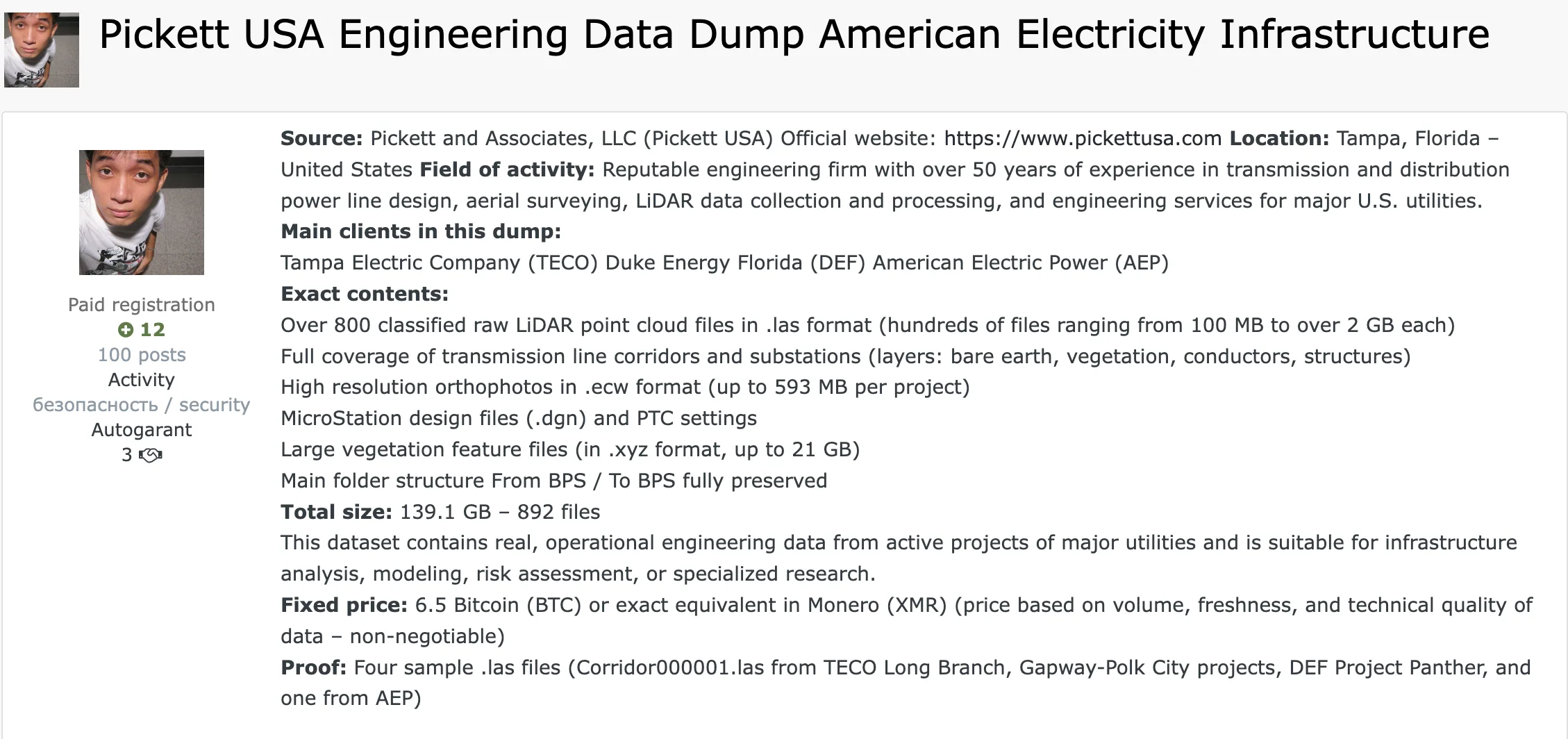 Pickett USA Data Breach Exposes Critical Infrastructure Data