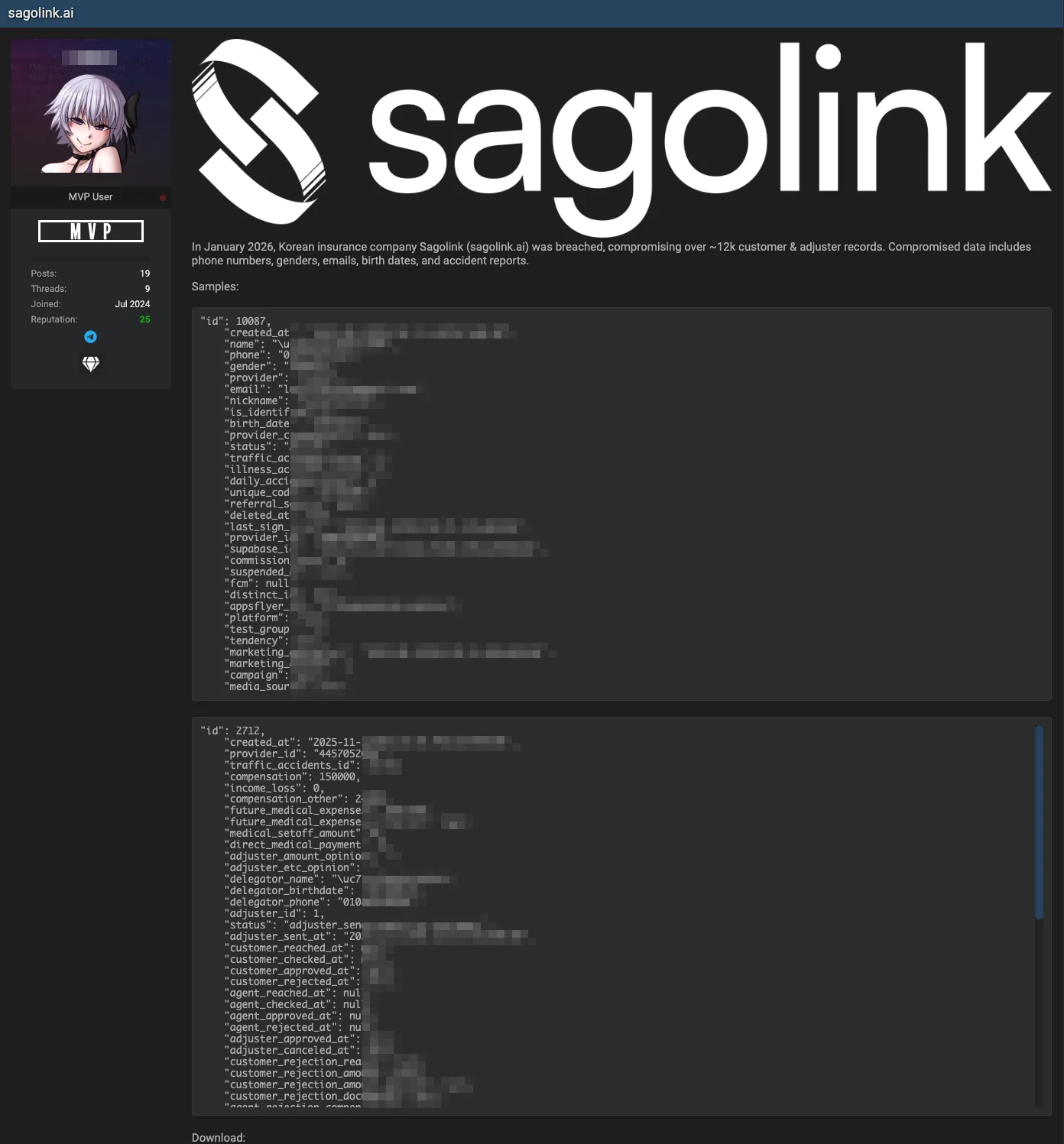 Sagolink Data Breach Exposes 12,000 Insurance & Medical Records