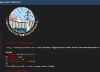 Pakistan WAPDA Allegedly Targeted in Data Breach Exposing 3.3GB