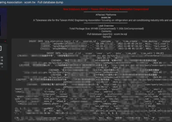 Taiwan HVAC Engineering Association Data Breach by Hexvior Group