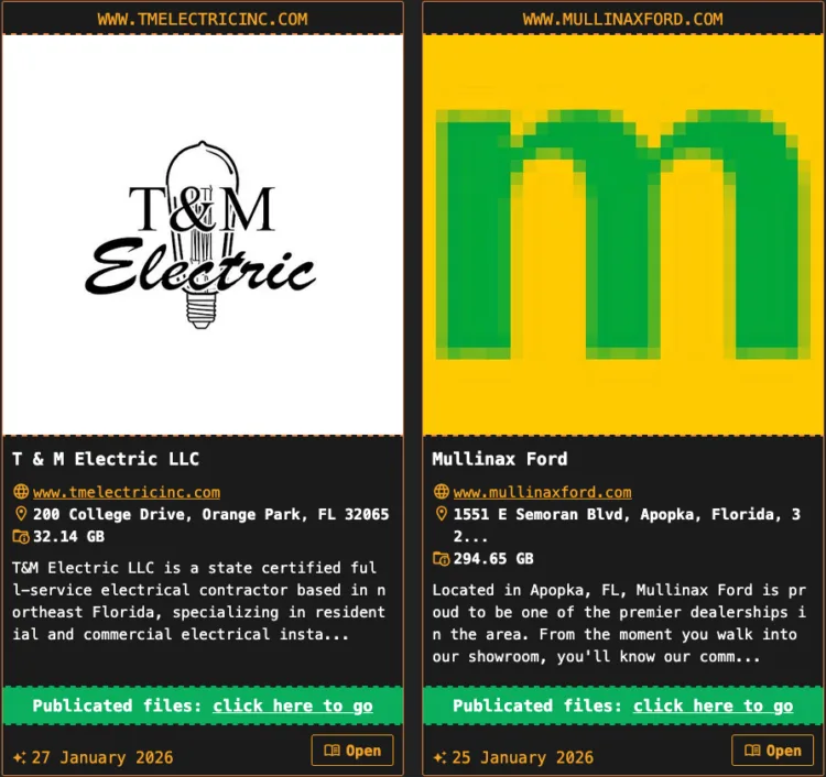 DragonForce Ransomware Hits T&M Electric and Mullinax Ford