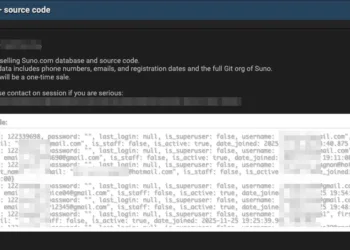 Suno.com Data Breach: 60 Million Records and Source Code For Sale