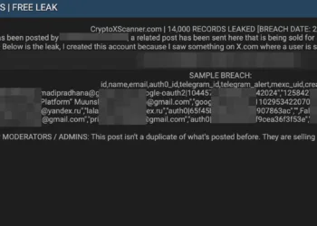 CryptoXScanner Data Breach – 14,000 User Records Leaked
