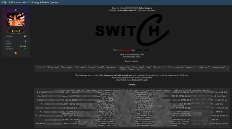 Chez Switch Data Breach Exposes 19,000 Customer Records