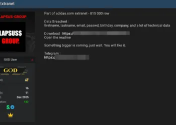 Adidas Extranet Data Breach Exposes 815,000 Records