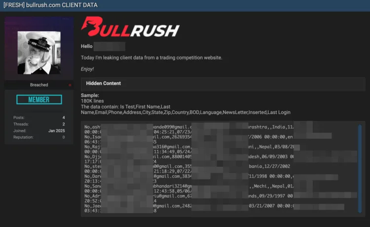BullRush Data Breach: 180,000 Client Records Compromised