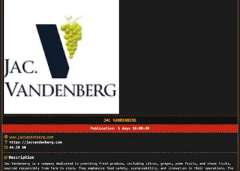 Jac Vandenberg Suffers Data Breach by Dragonforce Ransomware