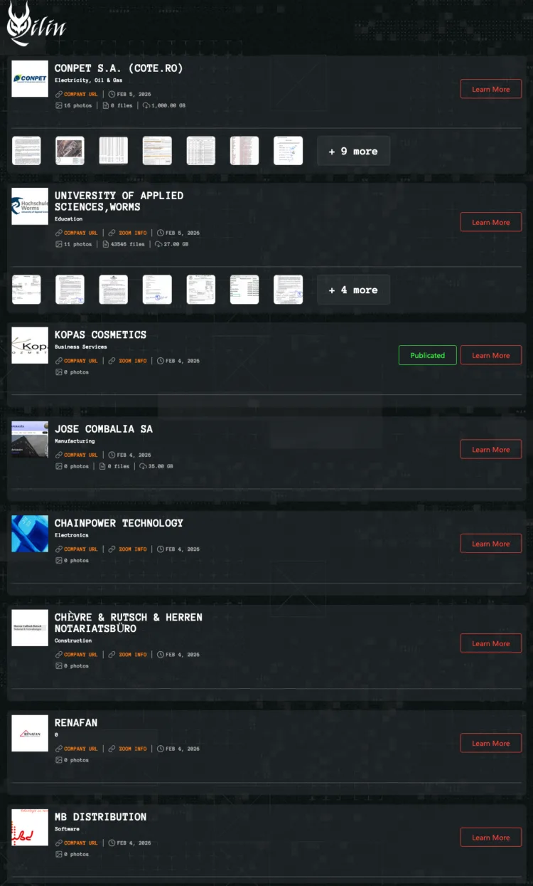 Qilin Ransomware Hits Conpet, Hochschule Worms, Kopas & More
