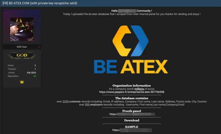 BE-ATEX Data Breach Exposes Customer and Employee Information