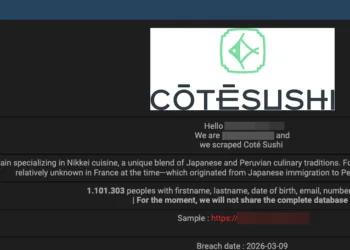Côté Sushi Data Breach Exposes Over 1 Million Customer Records