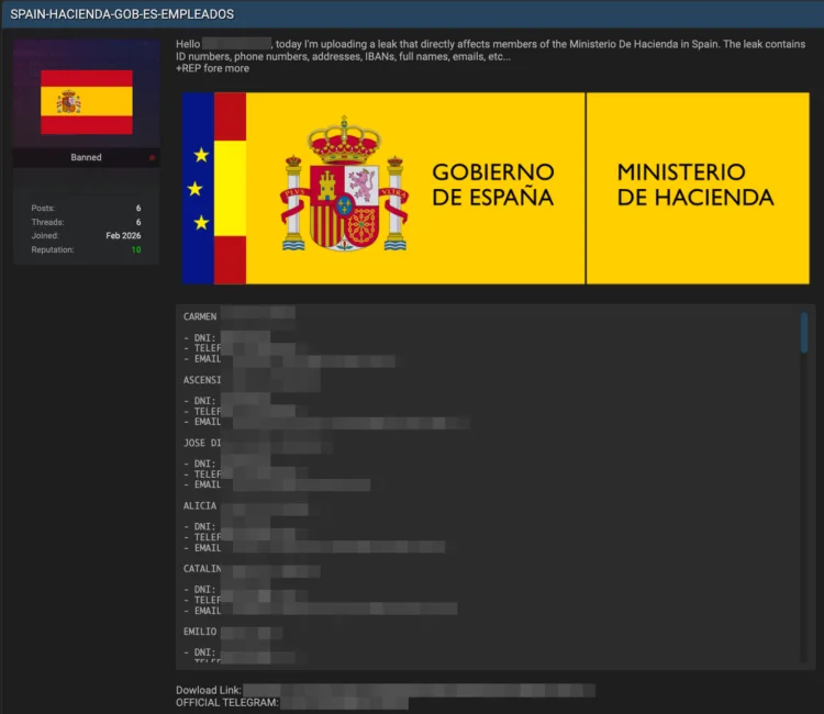Ministerio de Hacienda Data Leak Exposes Employee Information