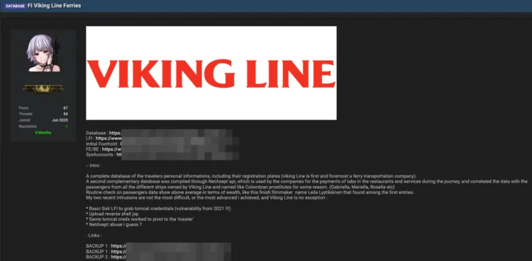 Viking Line Suffers Data Breach Exposing Customer and Internal Data