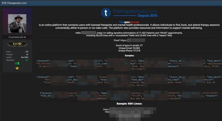 Therapeutes.com Data Breach Exposes Patient Records