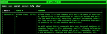 Pilana Group Targeted in Akira Ransomware Data Breach