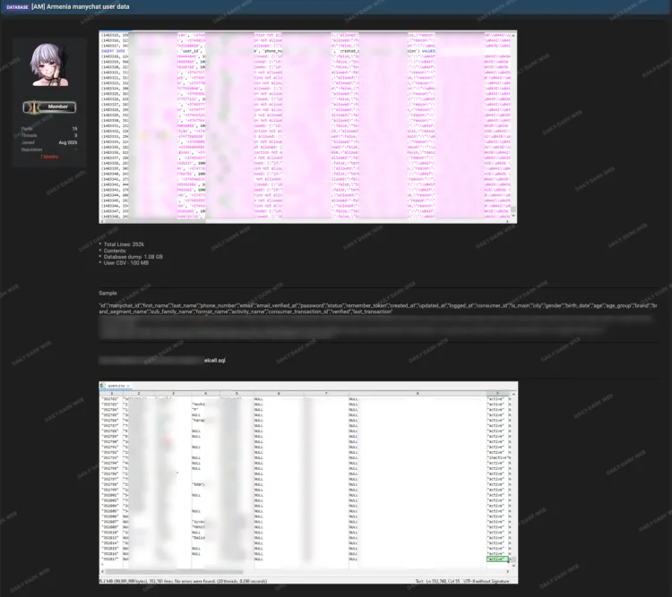 Armenian ManyChat Database Breach Exposes 352k User Records