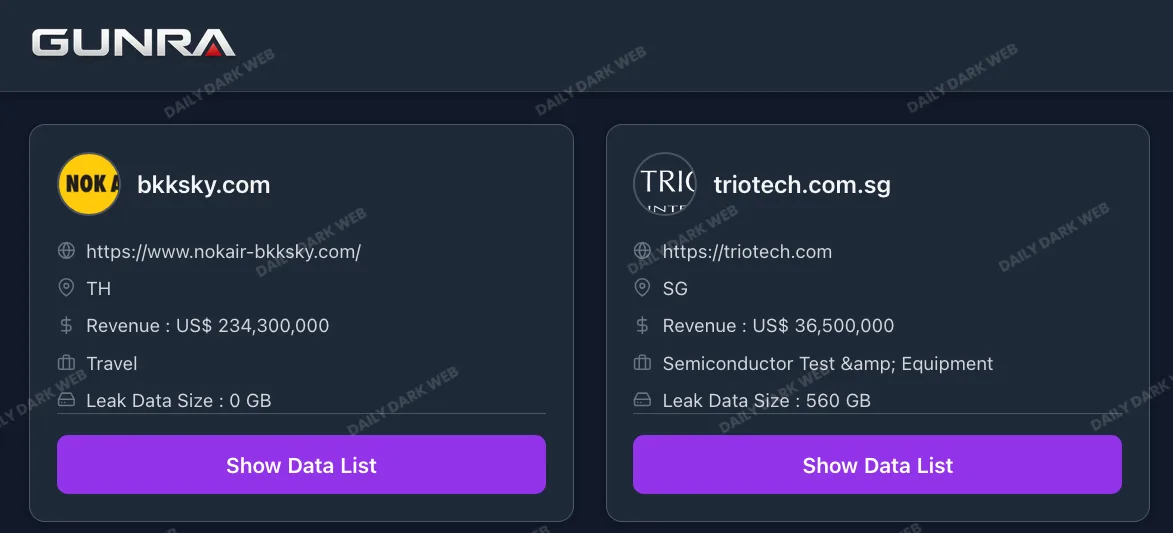Gunra Ransomware Attack Breaches BKK Sky and Trio-Tech International