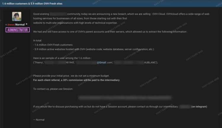 OVHcloud Data Breach: Millions of Customers and Websites Exposed