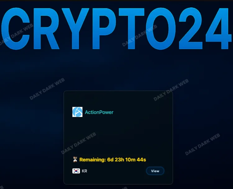 ActionPower Suffers Suspected Crypto24 Ransomware Attack