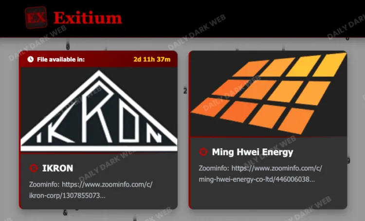 Exitium Ransomware Attack Hits IKRON and Ming Hwei Energy