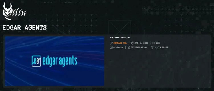 Edgar Agents LLC Targeted in Qilin Ransomware Attack