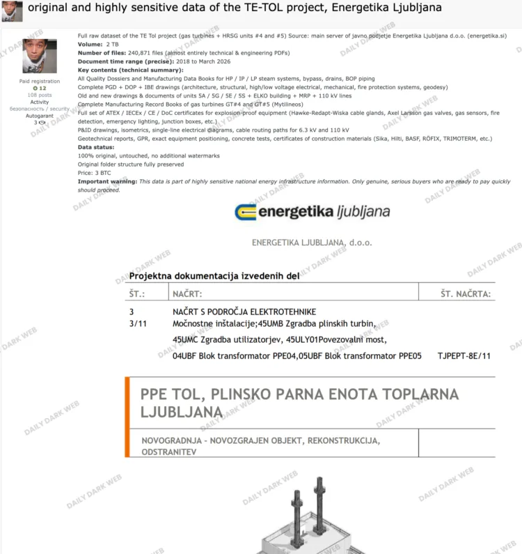 Energetika Ljubljana Data Breach Exposes Energy Infrastructure Files