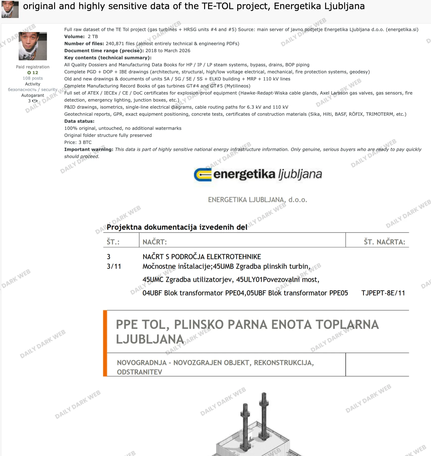 Energetika Ljubljana Data Breach Exposes Energy Infrastructure Files