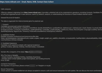 Mihnati Data Breach Exposes Saudi Candidate Profiles