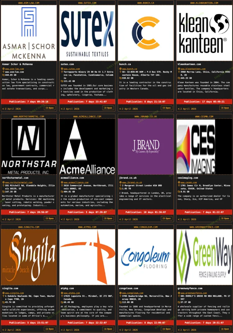 DragonForce Breaches Asmar, SUTEX, Bunch, Klean, Northstar, Acme, J Brand, CES, Singita, ATPkg, Congoleum, Greenway, FHW