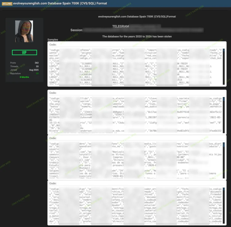 Evolve Your English Investigates Major 700K User Data Breach
