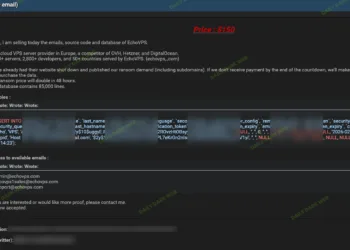 EchoVPS Data Breach Exposes Source Code and User Database