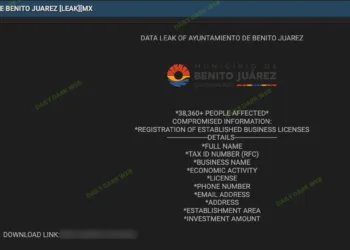 Ayuntamiento de Benito Juarez Suffers Major Data Leak