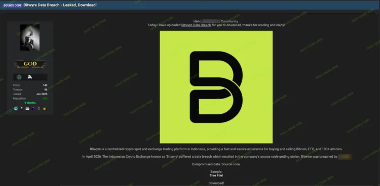 Bitwyre Crypto Exchange Suffers Source Code Data Breach
